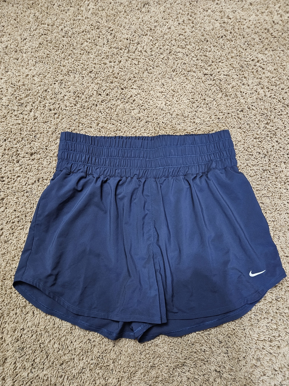Nike Women's Dark Blue Elastic Waist Athletic Shorts XL